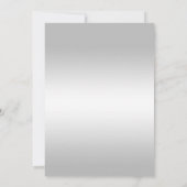 Chic Elegante Rose Silver Wedding Reception Einladung (Rückseite)