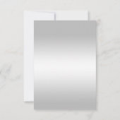 Chic Elegante Rose Silver Wedding Save The Date (Rückseite)