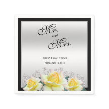 Chic Elegante Rose Silver Wedding