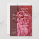 Chic elegante rote Rosen Engagement Party lädt ein Einladung (Rückseite)