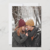 Chic Elegante Rustikale Flora Pinecone Foto Hochze Einladung (Rückseite)