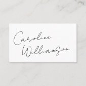 Chic Elegante Script Handwriting Social Media Icon Visitenkarte (Vorderseite)