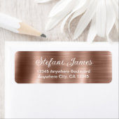 Chic Elegante Script Metallic Rose Gold Label (Insitu)