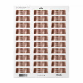 Chic Elegante Script Metallic Rose Gold Label (Vorne)