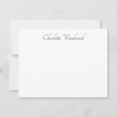 Chic Elegante Script Personalisiert Note Card Mitteilungskarte (Vorderseite)