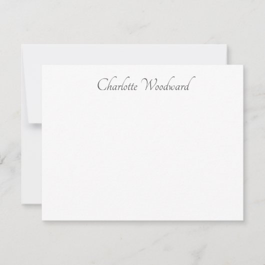 Chic Elegante Script Personalisiert Note Card Mitteilungskarte (Vorderseite)