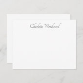 Chic Elegante Script Personalisiert Note Card Mitteilungskarte (Vorne/Hinten)