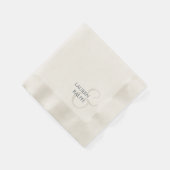 Chic & Elegante Script Wedding Serviette (Ecke)