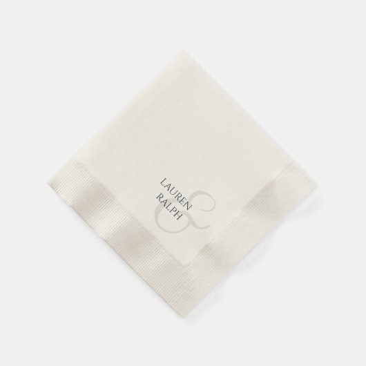 Chic & Elegante Script Wedding Serviette (Ecke)