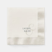 Chic & Elegante Script Wedding Serviette (Vorderseite)