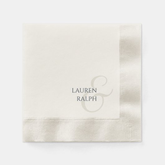 Chic & Elegante Script Wedding Serviette (Vorderseite)