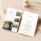 Chic Elegante Typografie FotoCollage Einladung