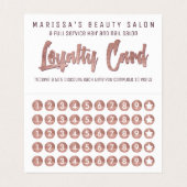 Chic-elegante weiße Rosen-Goldmarmor-Loyalität Visitenkarten (Innenseite Aufgefaltet)