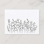 Chic Elegante Wildblume Einfache rustikale Kraft Platzkarte (Vorderseite)