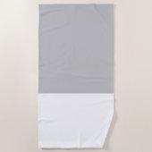 Chic Eleganter heller, moderner, grau-weißer Farbb Strandtuch (Vorderseite)