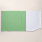 Chic Eleganter Hübsch-hellgrün-weißer Farbblock Strandtuch (Vorderseite)