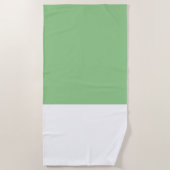 Chic Eleganter Hübsch-hellgrün-weißer Farbblock Strandtuch (Vorderseite)