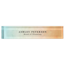 Chic Elegantes Aquarell Hintergrund Namensplakette