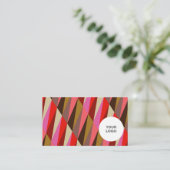 Chic Elegantes, helles Farbmuster Rosa Logo Visitenkarte (Stehend Vorderseite)