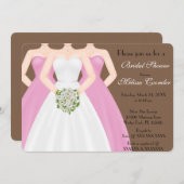 Chic Elegantes Modern Day Brautparty Einladung (Vorne/Hinten)