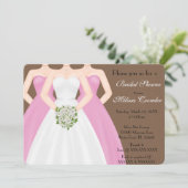 Chic Elegantes Modern Day Brautparty Einladung (Stehend Vorderseite)