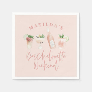 Chic elegantes modernes Wasserfarbe Getränke Jungg Serviette