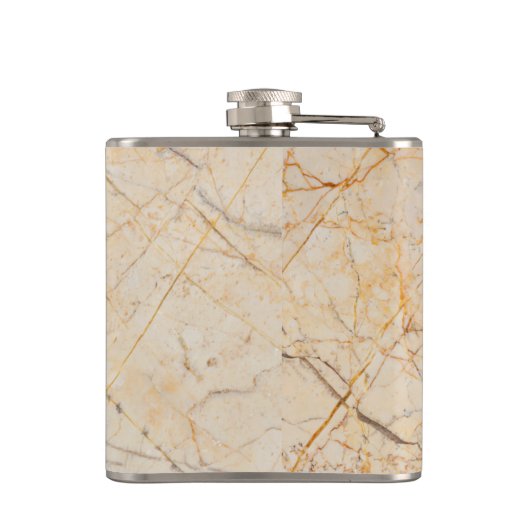 Chic Elegantes Muster aus weißem und schwarzem Mar Flachmann (Rückseite)