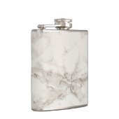 Chic Elegantes Muster aus weißem und schwarzem Mar Flachmann (Rechts)