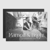 Chic Elegantes Verheiratetes Weihnachtsgeschenk Ma Magnetkarte (Vorne/Hinten)