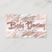 Chic-elegantes weißes visitenkarte (Vorderseite)