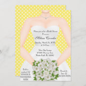 Chic Elegantes White Modern Day Brautparty laden e Einladung (Vorne/Hinten)