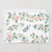 Chic Elephant Floral Virtual Baby Dusche von Mail Einladung (Rückseite)