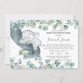 Chic Elephant Greenerity Virtual Baby Shower by Ma Einladung