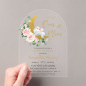 Chic Elephant Wir sind über der Mond Girl Babydusc Acryleinladungen (Insitu (Handheld))