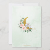 Chic Elephant Wir sind über der Mond Girl Babydusc Einladung (Rückseite)