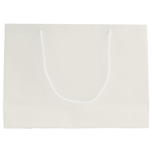 Chic Elfenbein minimalistisch monogramm großes Ges Große Geschenktüte (Rückseite)