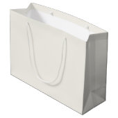 Chic Elfenbein minimalistisch monogramm großes Ges Große Geschenktüte (Rückseite Schrägansicht)