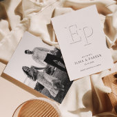 Chic Embossed Look Photo Wedding Save the date