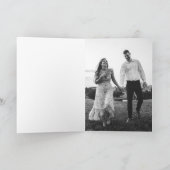 Chic Embossed Look Photo Wedding Save the date Karte (Innenseite)