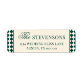 Chic Emerald Checkered Old Money Return Address (Vorne)