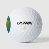 Chic Emerald Glitzer Gold-Herzname Monogram Golfball (Logo)