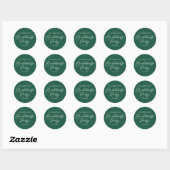 Chic Emerald Green Bachelorette Party Personalized Runder Aufkleber (Blatt)