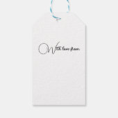 Chic Emerald Green Black Geschenkanhänger (Rückseite)