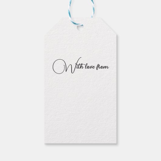 Chic Emerald Green Black Geschenkanhänger (Rückseite)