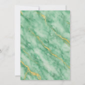 Chic Emerald Green & Gold 90. Geburtstag Einladung (Rückseite)