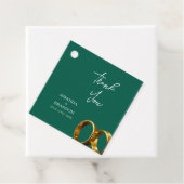 Chic Emerald Green Gold Rings Wedding Geschenkanhänger (Beispiel)