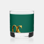 Chic Emerald Green Gold Rings Wedding Whiskyglas (Links)