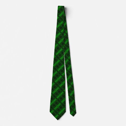 Chic Emerald Green Pattern Krawatte (Vorderseite)