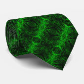 Chic Emerald Green Pattern Krawatte (Gerollt)