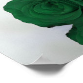Chic Emerald Green Rose Unplugged Wedding Zeremoni Poster (Ecke)